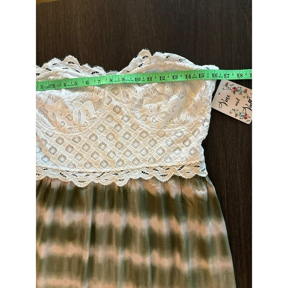 NWT Vine And Valley Boho Maxi Strapless Dress With Lace Bodice & Tie-Dye Skirt S - Picture 7 of 10